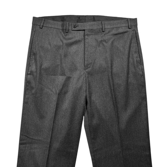 Ralph Lauren Mens Dress Pants 38x32 Gray Stretch Straight Flat Front Trousers - Picture 5 of 8